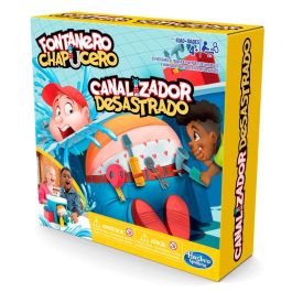 Hasbro Gaming E6553 Juego Fontanero Chapucero, juego de mesa de habilidad para niños +4 años, evita que el fontanero se moje al caer sus pantalones.
