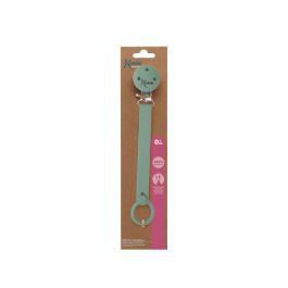 KioKids Sujetachupetes Pinza de Silicona y Acero Inoxidable Color Sage para Chupetes con Anilla Bebé +0 Meses Evita Pérdidas