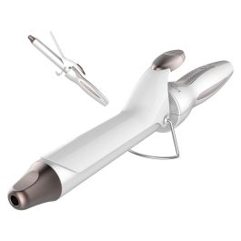 Cecotec Bamba SurfCare Curly Rizador de Pelo Caliente con Queratina y Argán, Turmalina, 5 Temperaturas (120-200°C)