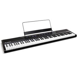 ALESIS Concert Piano Digital 88 Teclas Semi-Contrapesadas con Altavoces 20W y 128 Notas Polifonía