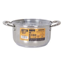 Inde Cacerola Acero Inoxidable Antiadherente "New Neron" 20 cm (4L) con Tapa