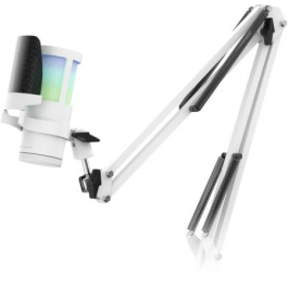 Mars Gaming Micrfono Mmicscw Argb Blanco Micrófono de Estudio Profesional 192kHz/24Bits