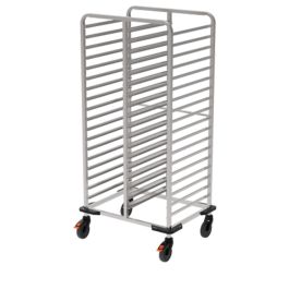 Carro Portabandejas 180-2 con Cantoneras, Almacenaje y Transporte, Carro para Servicio de Catering o Cocina