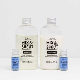 Mix & Shout Rutina Rizado Calmante Lote 4 pz Champú y Acondicionador para Cabello Rizado con Boosters Keep Calm & Relax Vegano