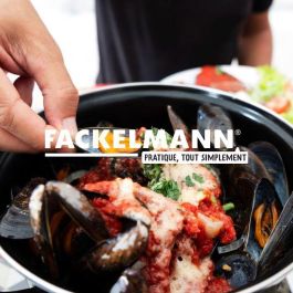 FACKELMANN AABIS16822 Juego de 2 Ollas para Mejillones Esmaltadas - 20,5 x 26 x 17,5 cm