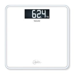 Beurer GS-400 Báscula Digital de Baño de Vidrio con Pantalla LCD, Capacidad 200kg