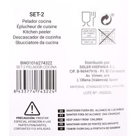 Cuyfor Set de 2 Peladores de Cocina (36 Unidades)