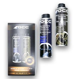 Occ Motorsport ZOCCA0006 Pack Tratamiento Pre ITV Gasolina y Limpiador Inyectores para Coche y Moto, Limpieza Sistema Combustible y Rendimiento