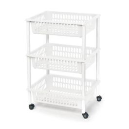 Carrito Verdulero Tontarelli Mito 3 Plástico Blanco 40 x 29 x 62 cm (12 Unidades)