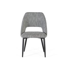 GINER Y COLOMER Lote de 2 Sillas Tela Gris Metal Negro Montaje Fácil