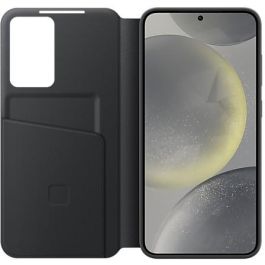 Samsung Funda Smart View Wallet para Galaxy S24+, Cartera con Bolsillo para Tarjetas, Protección Rayones, Negro