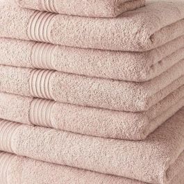 Today TOD3574641225674 Juego de 10 toallas de baño 100% Algodón Rosa arena (4x 30x50, 4x 50x90, 2x 70x130 cm)