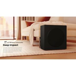 Hisense HS3100 Barra de Sonido 3.1 Canales 480W con Subwoofer Inalámbrico Activo, DTS Virtual:X y Dolby Digital Negro