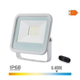 Edm Foco Proyector LED Blanco 20W 1520LM 6400K Luz Fría 12.4x10.6x2.8cm