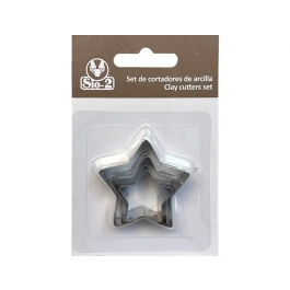 Sio-2 Cortadores Metálicos SIO-2® para Cerámica y Arcilla, Set de 3 Piezas, Herramientas de Modelado y Manualidades