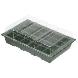 Nature Mini invernadero de cultivo con 4 terrinas (2 con drenaje), 2 tapas y 4 bandejas de 24 celdas, para semilleros y germinación 23.5x35x11 cm Precio: 30.50000052. SKU: S7136929