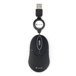 NGS SIN Ratón Óptico USB con Cable, 1000 DPI, 3 Botones, Retráctil, Negro NGS SIN Ratón Óptico USB con Cable, 1000 DPI, 3 Botones, Retráctil, Negro