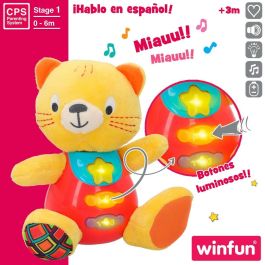 Peluche con Sonido Winfun Gato 16 x 17,5 x 10,5 cm (6 Unidades)