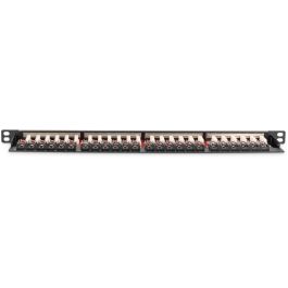 Digitus Panel de Parcheo 0.5HE 24 Puertos Cat6a Apantallado Negro
