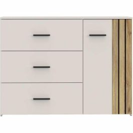 WAIKATO WKTK221RM902 Cómoda con 3 cajones y 1 puerta, Blanca, 119,9 x 41,3 x 89,7 cm