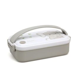 KioKids Caja Almuerzo Rectangular Acero Inoxidable Dolci Amici Elefante +4 meses Gris 550ml Hermética