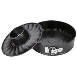 Quid Molde Desmontable Antiadherente 2 Bases Acero Pintado Negro Sweet Grey 26x6,8 cm 3 Piezas Apto Horno Lavavajillas Precio: 7.79000057. SKU: S2701635