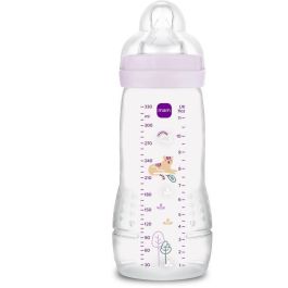 MAM MAM9001616857966 Biberón Easy Active +6 meses 330 ml Tetina X flow Lila