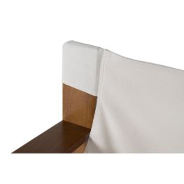 Giner y Colomer Sillón Contemporáneo Madera de Caucho Tela Beige 42x56 cm