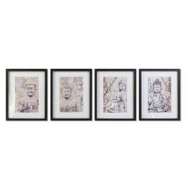 Cuadro Oriental DKD Home Decor Beige 2 x 45 x 35 cm (4 Unidades) Precio: 22.49999961. SKU: B14P4DWS3L