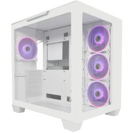 LC-Power 807W Caja Gaming Midi Tower Blanca RGB ATX EATX micro ATX Mini-ITX con Ventana Lateral