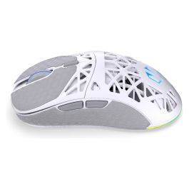 Endorfy LIV Plus Wireless Onyx White - Ratón Gaming Ambidiestro Óptico Inalámbrico Bluetooth 26000 DPI 6 Botones Programables RGB Blanco
