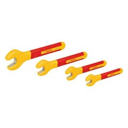 Bosch AAAKI07742 Juego de Llaves de Boca Fija VDE Professional - 4 piezas: 8, 10, 13, 17 mm, Certificadas 1000V