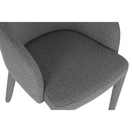 DKD Home Decor Silla Moderna Gris de Metal y Poliéster, Dimensiones 63x86x59 cm, con Asiento a 48 cm de Altura DKD Home Decor Silla Moderna Gris de Metal y Poliéster, Dimensiones 63x86x59 cm, con Asiento a 48 cm de Altura
