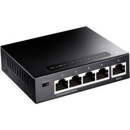 CUDY GS105 Switch Gigabit Ethernet (10/100/1000) Negro 5 Puertos RJ-45