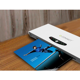 Q-connect Plastificadora DIN A3 Alto Rendimiento Frío/Caliente, 4 Rodillos, Hasta 250 micras, 300 mm/min