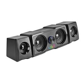 Mars Gaming MS22 Altavoces 35W Sistema 2.2 con DSP, Flujo RGB, Subwoofer Dual y Conexión Jack Universal Negros