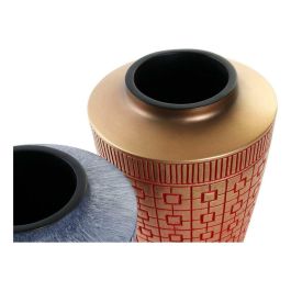 Jarron Oriental DKD Home Decor Azul Rojo 17 x 20 x 17 cm (2 Unidades) Jarron Oriental DKD Home Decor Azul Rojo 17 x 20 x 17 cm (2 Unidades)