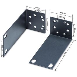 TP-Link Omada RackMount Kit-13: Kit de Montaje Metálico Negro para Instalar Switches y Controladores de Red en Rack