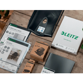 Leitz Carpeta Recycle Gomas DIN A4 Cartón Reciclable 100% Negro