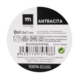 Bol de melamina antracita 13x7 cm - La Mediterranea (24 Unidades) Bol de melamina antracita 13x7 cm - La Mediterranea (24 Unidades)