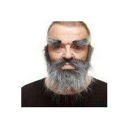 Barba, bigote y cejas adulto talla única Barba, bigote y cejas adulto talla única