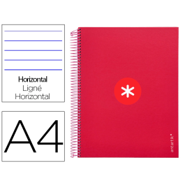 Antartik Cuaderno espiral A4 forrado 120 hojas 90 gr color frambuesa Precio: 8.49999953. SKU: B12SQH9NS8