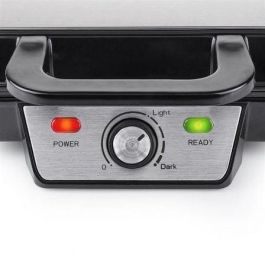 Tristar WF-2195 Gofrera 1000W para 2 Waffles Belgas, Termostato Regulable, Antiadherente, Acero Inoxidable, Almacenamiento Vertical/Horizontal