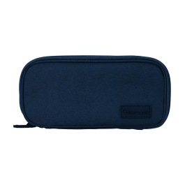 Liderpapel Estuche Portatodo Funky 3 Cremalleras Aperturas Laterales Azul Rojo Verde 220x100x65 mm