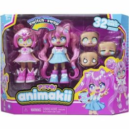 Bandai HEA26352 BAN3701405829520 Muñeca personalizable Animakii - Mago y Colegiala