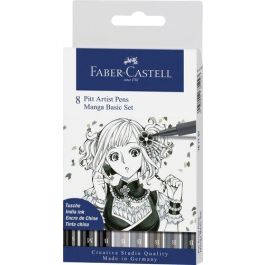 Rotulador Fibra Faber-Castell Pitt Manga Estuche De 8 (Negro Y Gris) Precio: 19.89000057. SKU: B1GKPGMS3M