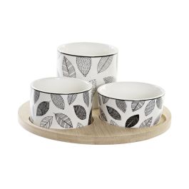 Tabla Aperitivo Cottage DKD Home Decor Negro Blanco 20 x 8 x 20 cm Set de 4 Precio: 6.50000021. SKU: S3037263