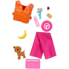 Barbie Hpl69 Muñeca de la Película The Movie Surf articulada con Tabla de Surf, Cachorro y Accesorios de Playa