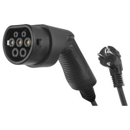 Green Cell EV16 Cargador Móvil para Coche Eléctrico 3.6 kW 16A Tipo 2/Schuko AC, Cable 6.5m Negro IP66 con Pantalla LCD