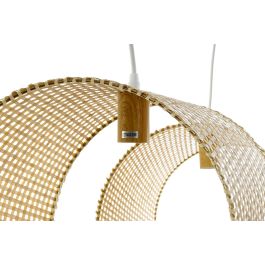 DKD Home Decor Lámpara Techo Balines Bambú Natural 30 x 30 x 80 cm E27